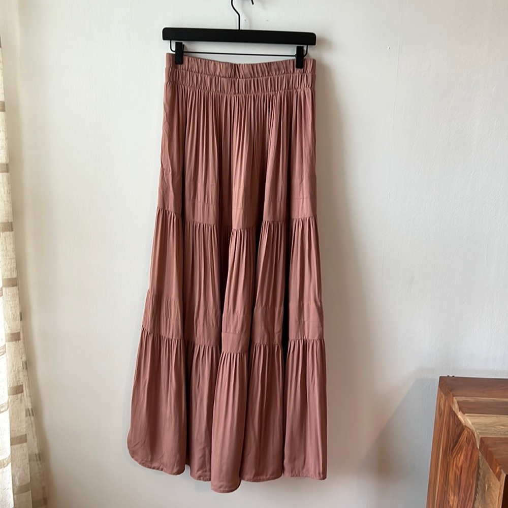 Indah Maxi Skirt in Dusty Pink